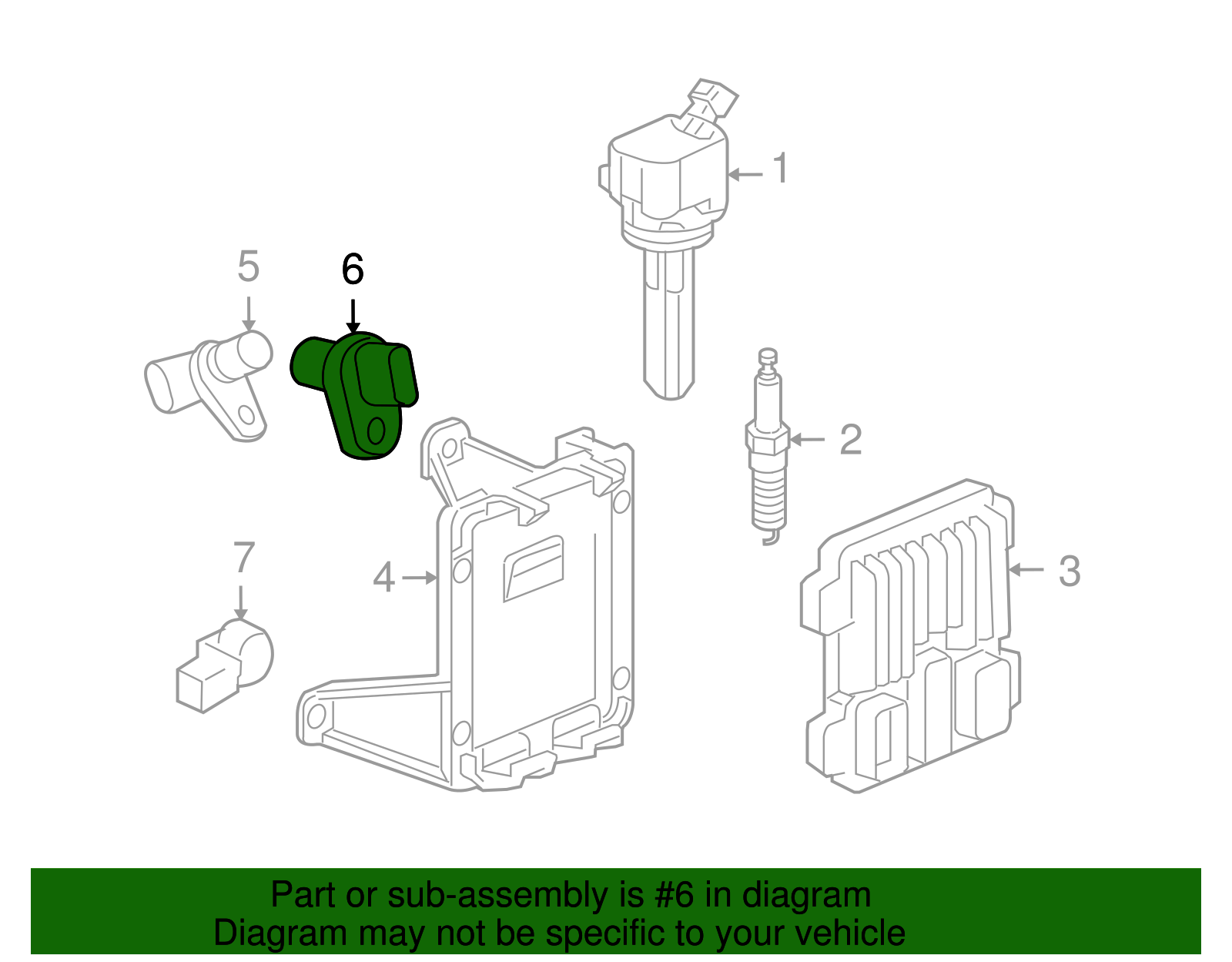Engine Crankshaft Position Sensor - GM (12592515)