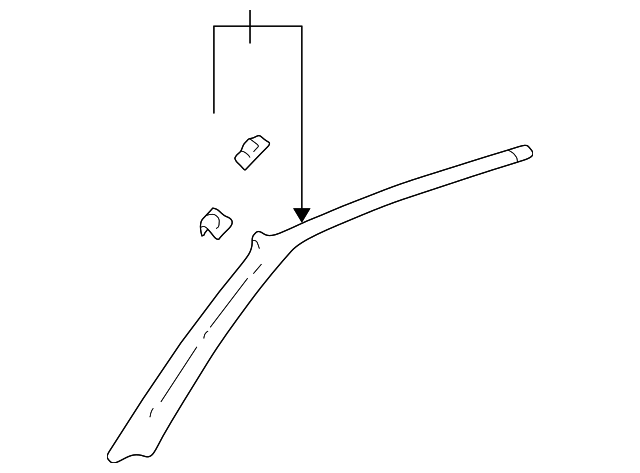 Genuine Toyota 62414-35010-B1 Center Pillar Garnish