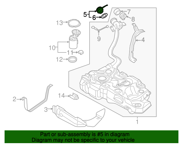 5Q0201550P Fuel Tank Cap 20152016 Audi A3 Audi OEM Parts