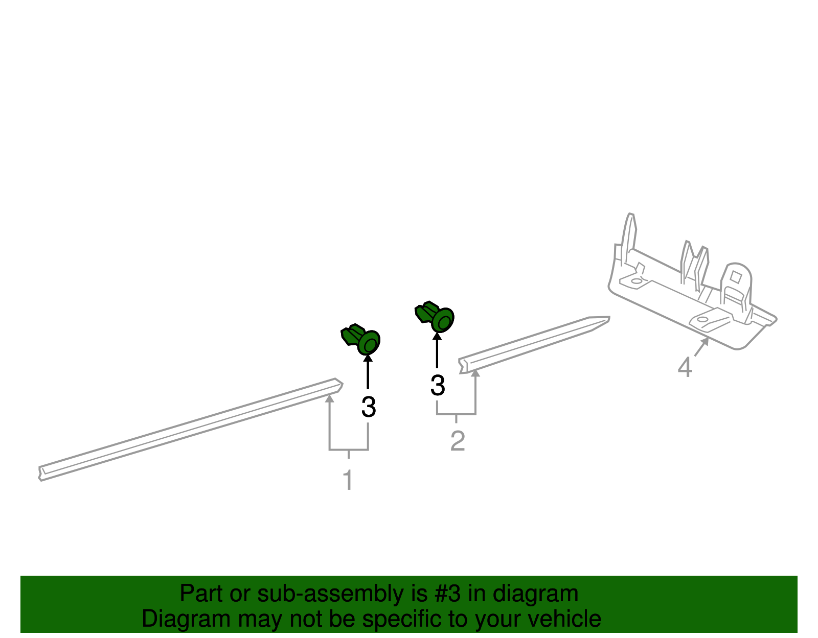 Rocker Molding Clip 3D0-853-576-B