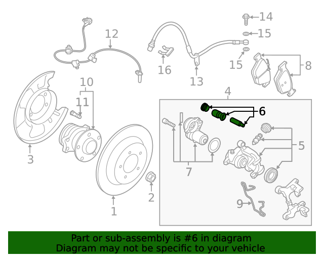 Genuine OEM Disc Brake Caliper Pin Part 26631FL001 Fits 20172023