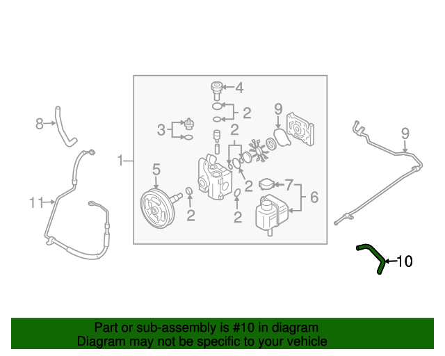 GK2A32684B Power Steering Return Hose 20032008 Mazda 6 Werner