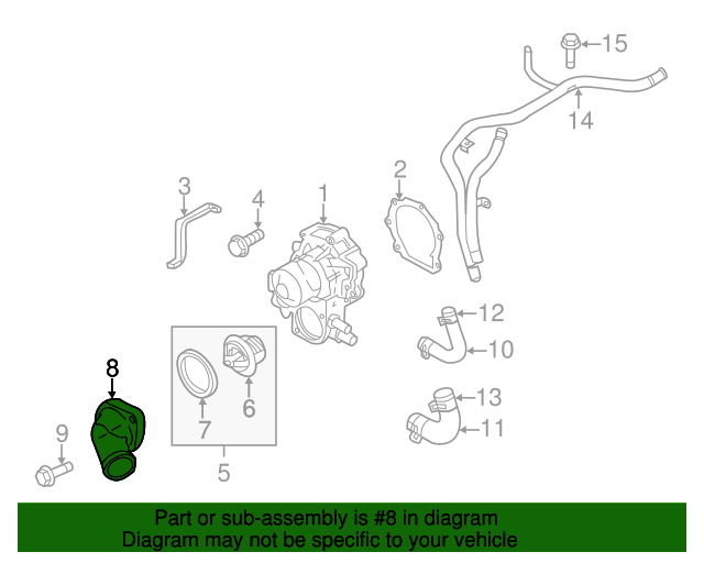 11060AA061 Thermostat Housing 19912021 Subaru Subaru Parts Exchange