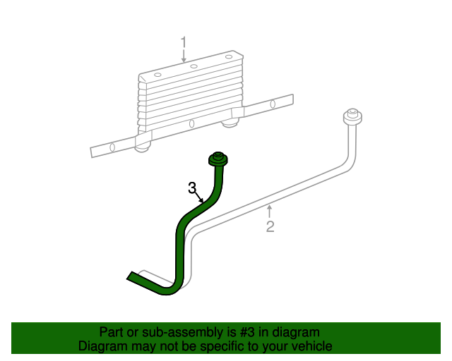 15052182 Automatic Transmission Fluid Auxiliary Cooler Outlet Line