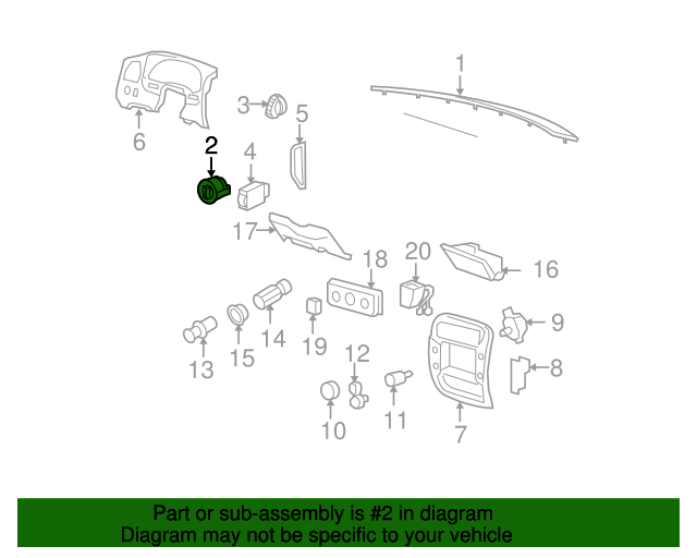 19982007 Ford OEM Headlamp Switch 3L5Z11654BA OEM Ford Parts