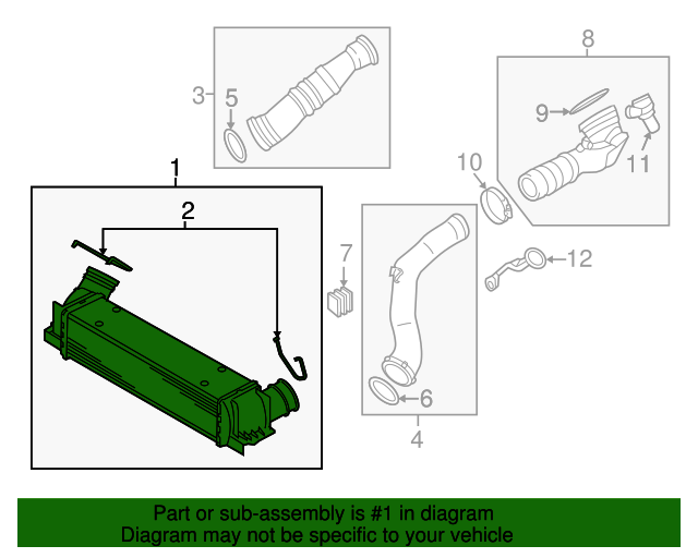17517809321 - 2008-2019 BMW Inter-Cooler (17-51-7-809-321) | BMW of ...