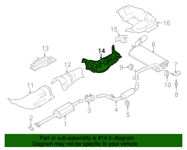 20122017 Ford Focus Heat Shield CP9Z38114B06A OEM Parts Online