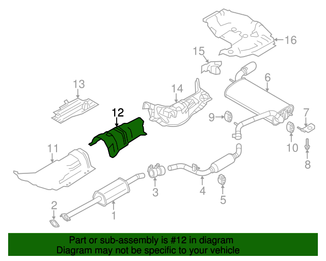 20122017 Ford Focus OEM Heat Shield 3M5Z5811434B OEM Ford Parts