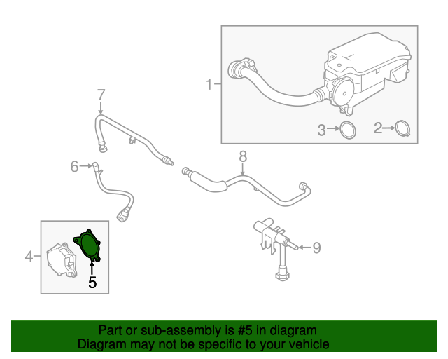 Genuine OEM Ford Part Vacuum Pump Gasket HC3Z2A572A Genuine OEM
