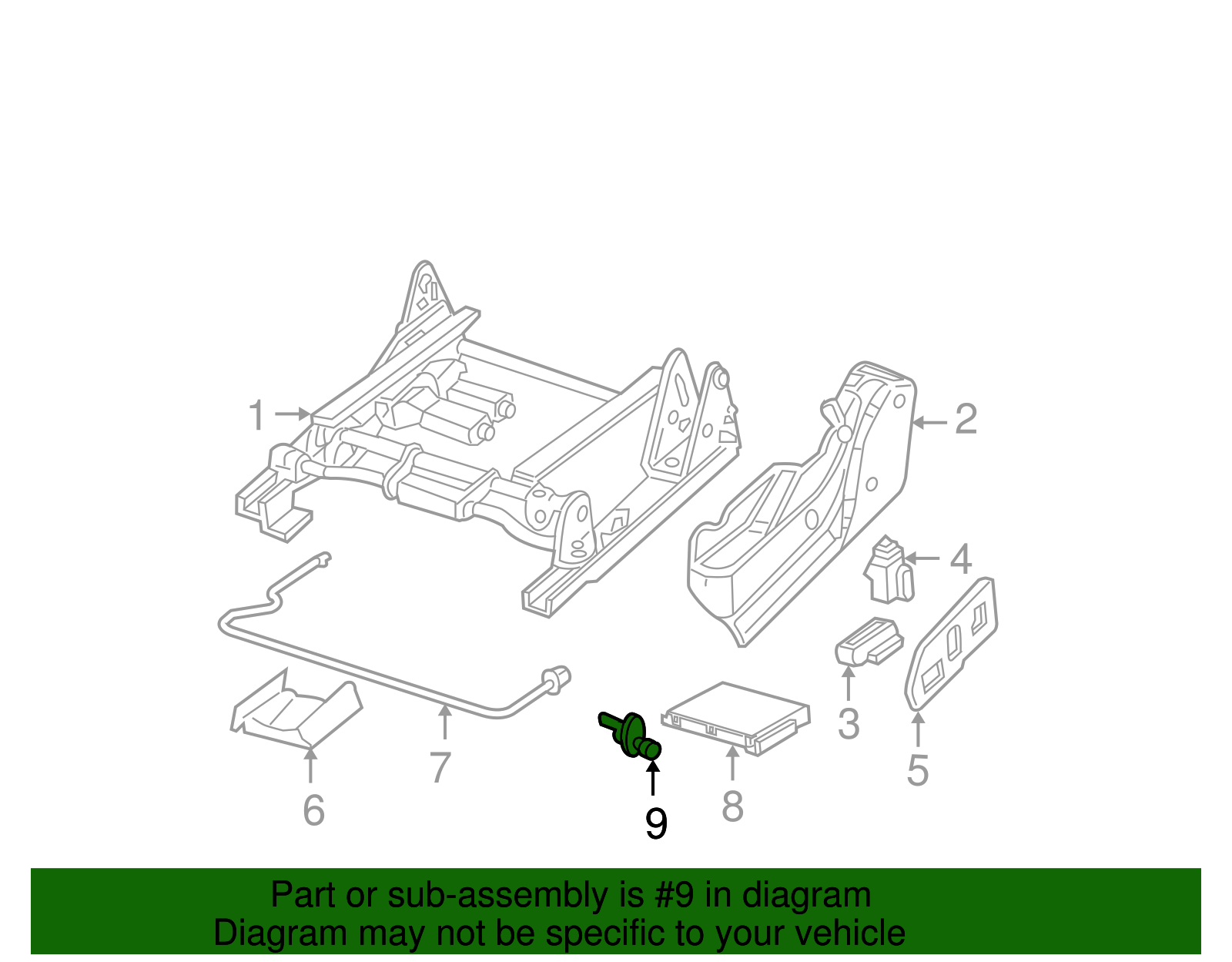 Driver Seat Recliner Module - GM (88938614)