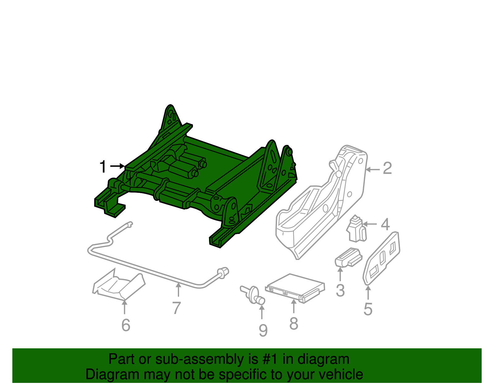 Seat Adjuster - GM (88941829)