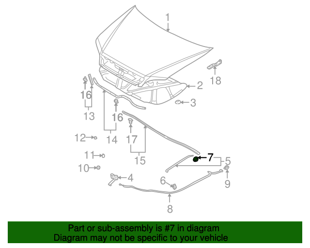 MR523786 - Support Rod Grommet 2002-2007 Mitsubishi | Mitsubishi Direct ...