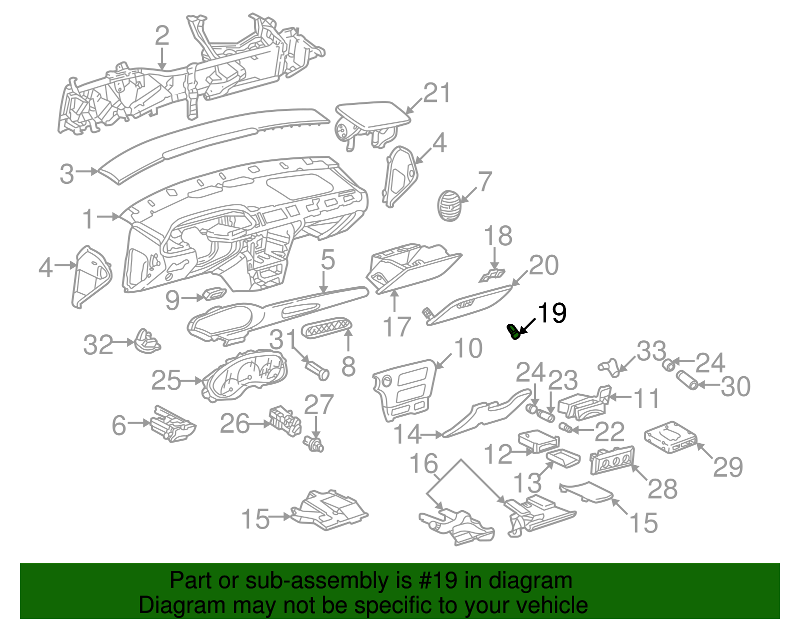 Cylinder, I/P Compt Dr Lk (Uncoded) - GM (12369476)