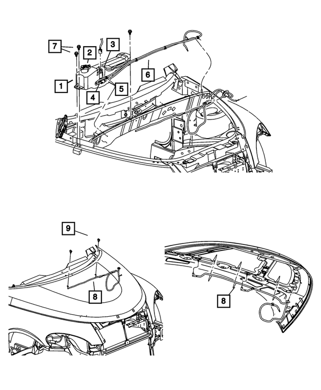 20012010 Chrysler PT Cruiser Windshield Washer Hose 5288699AF