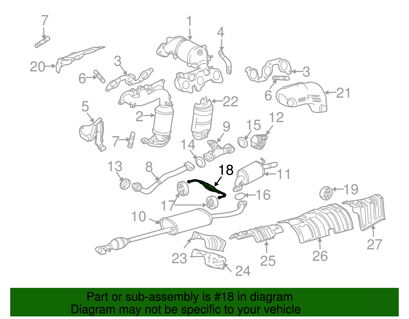 Exhaust Muffler Bracket - Toyota (17573-20080)