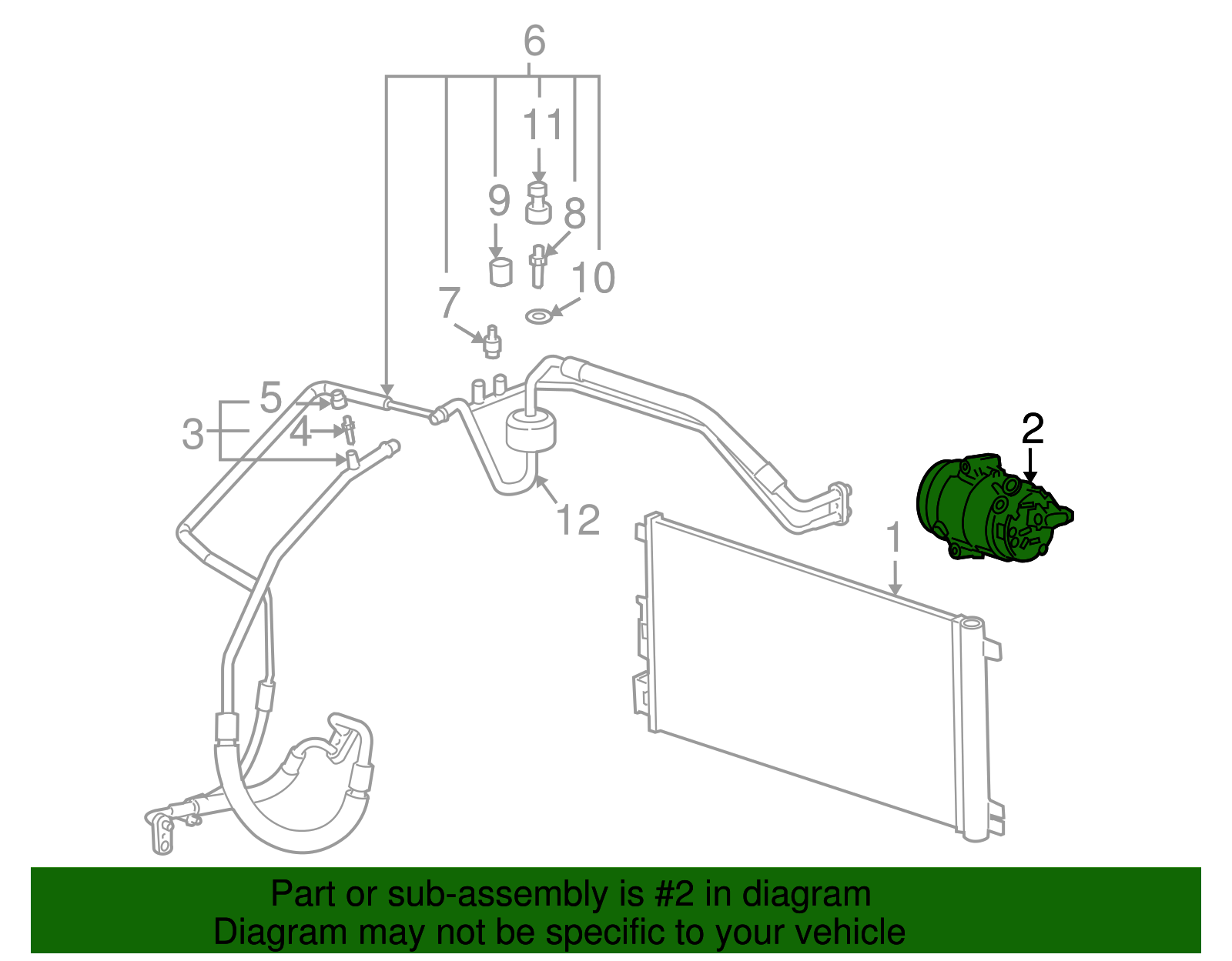 Air Conditioning Compressor - GM (19418170)
