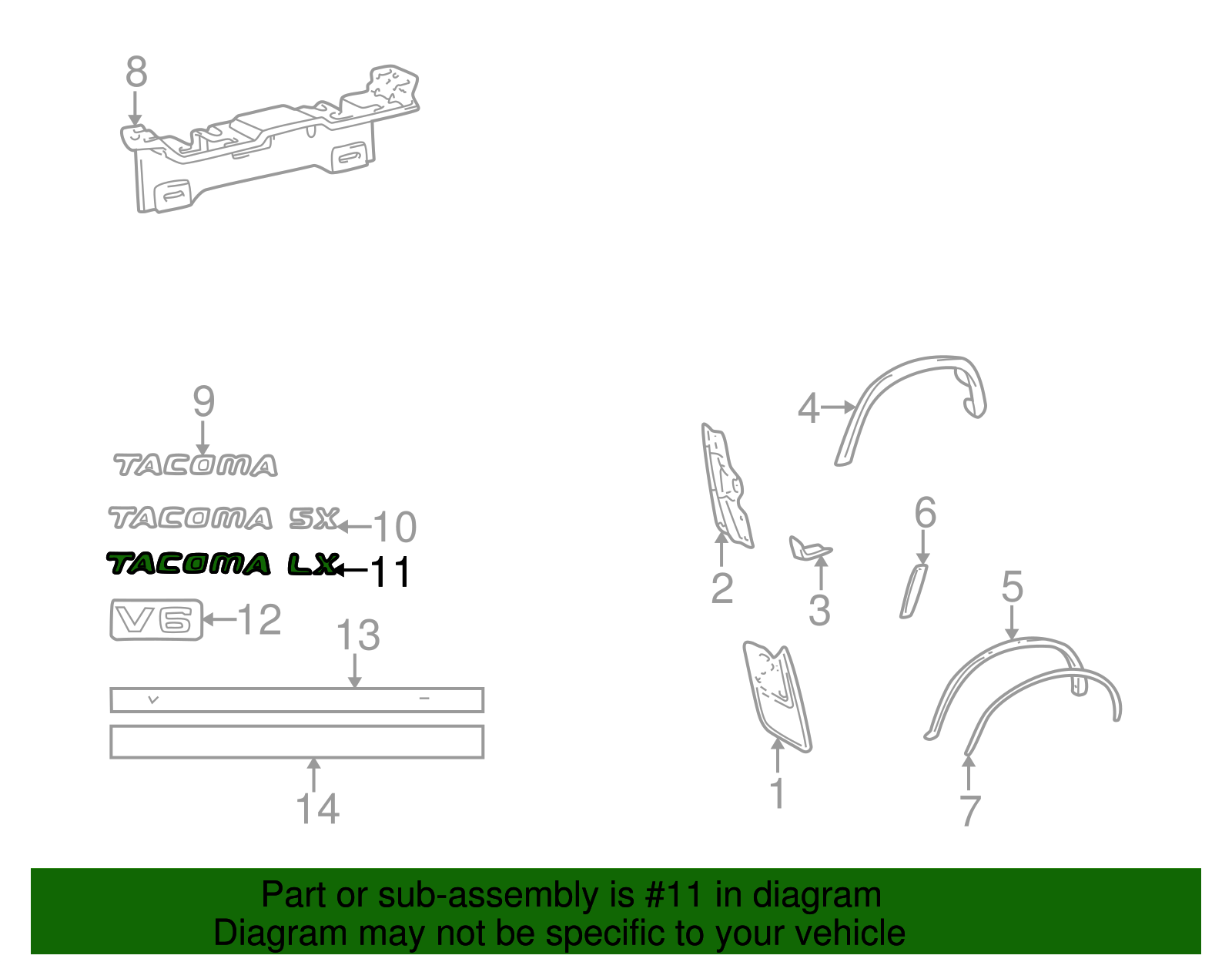 Decal - Toyota (00211-LX104-03)