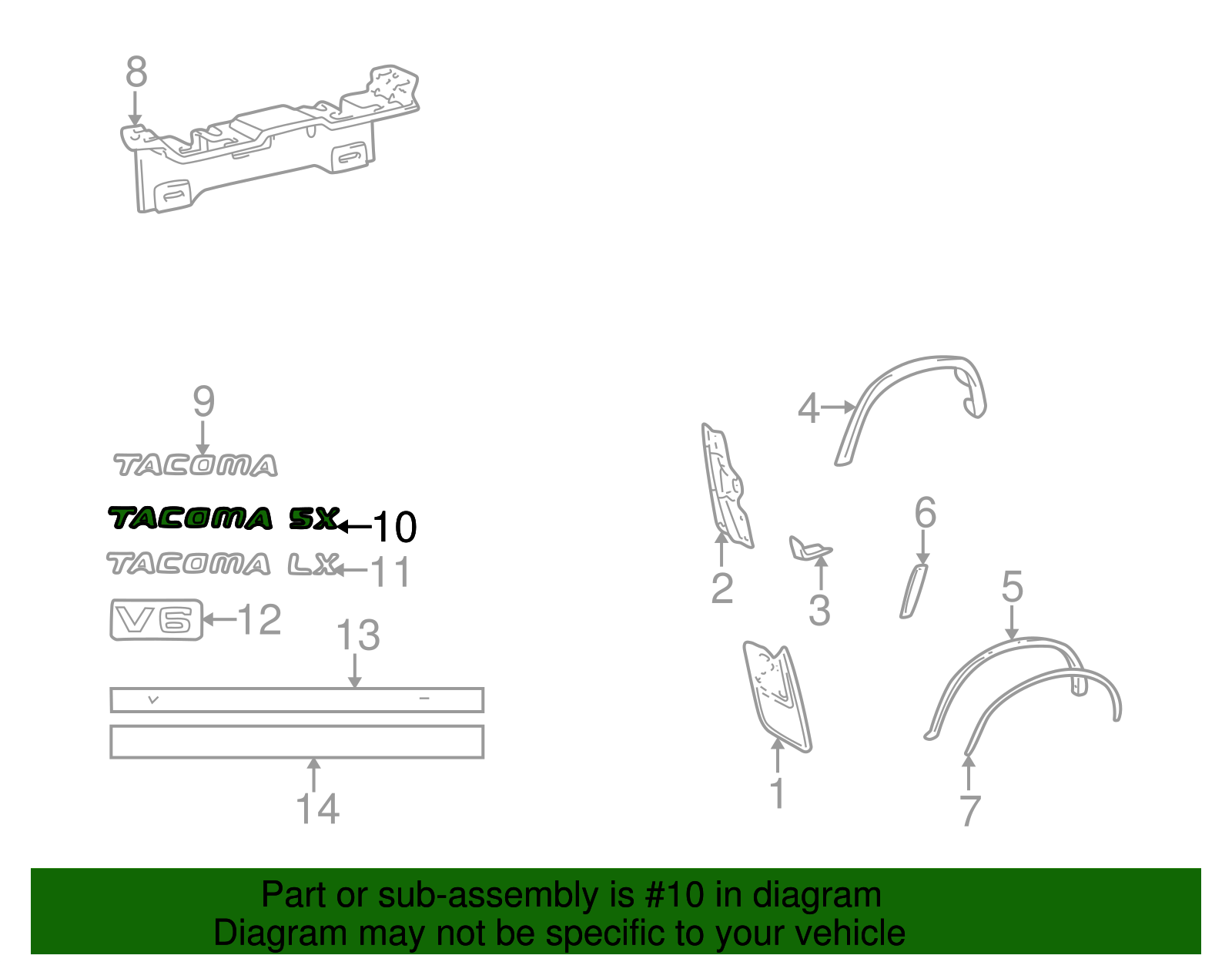 Decal - Toyota (00211-SX105-03)