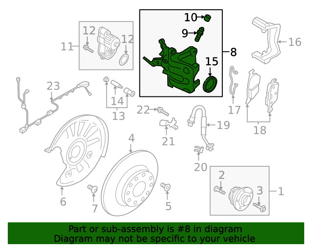 20212024 Audi Q3 Caliper 3Q0615423ESL7 Audi USA Parts