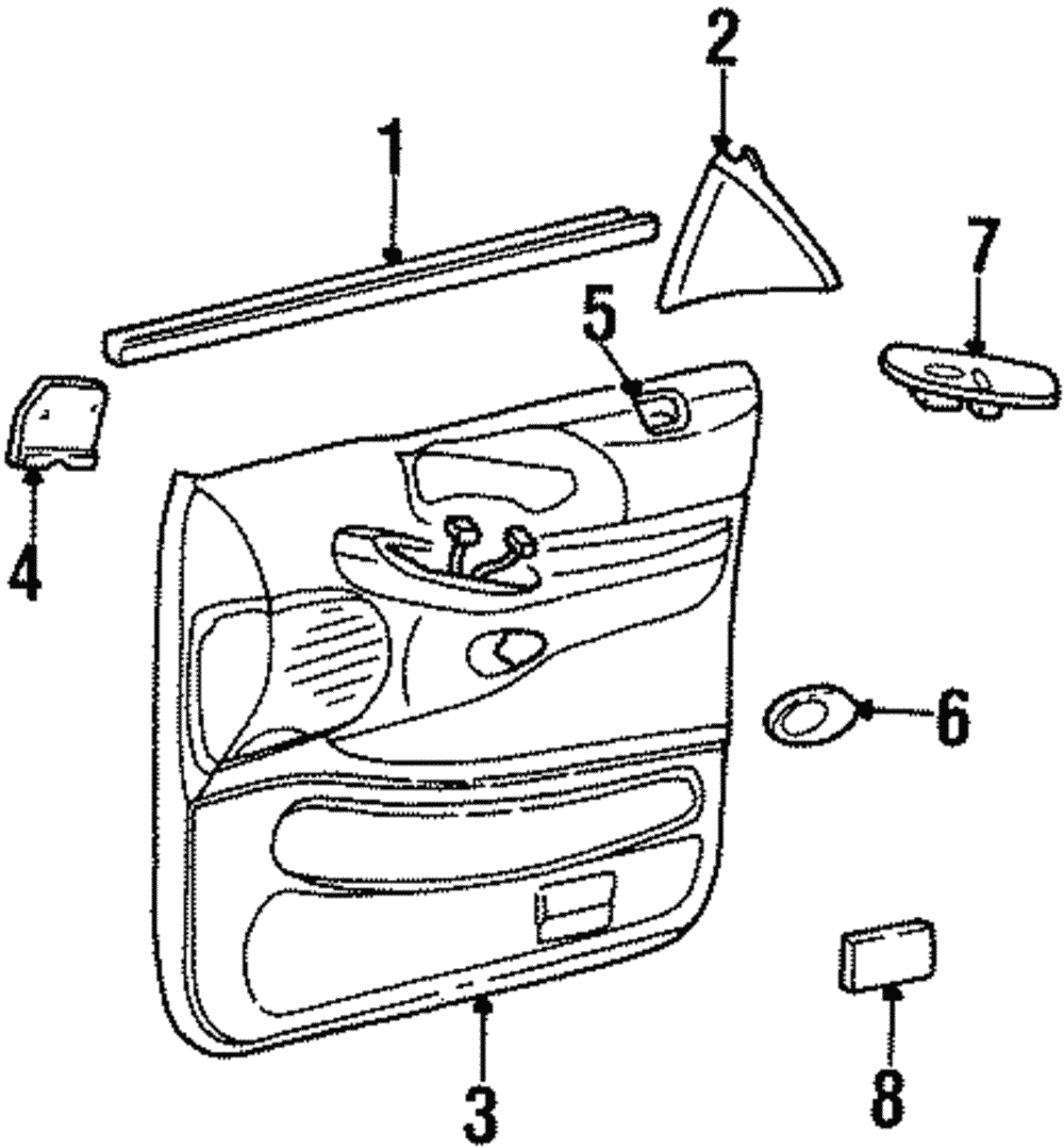 Door Trim Panel - Ford (YL7Z-7823942-AAB)