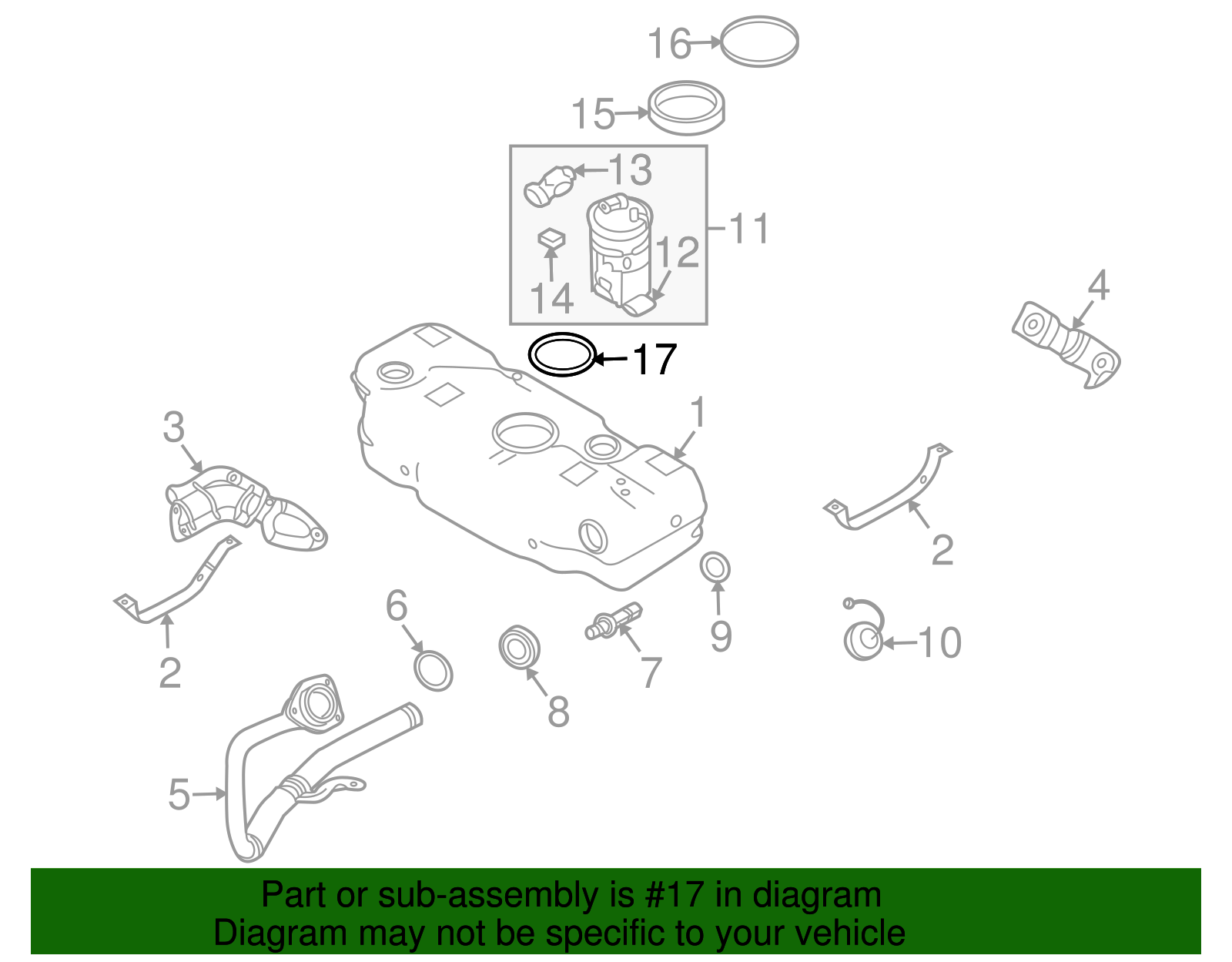 Fuel Tank Sending Unit Gasket - GM (96554008)