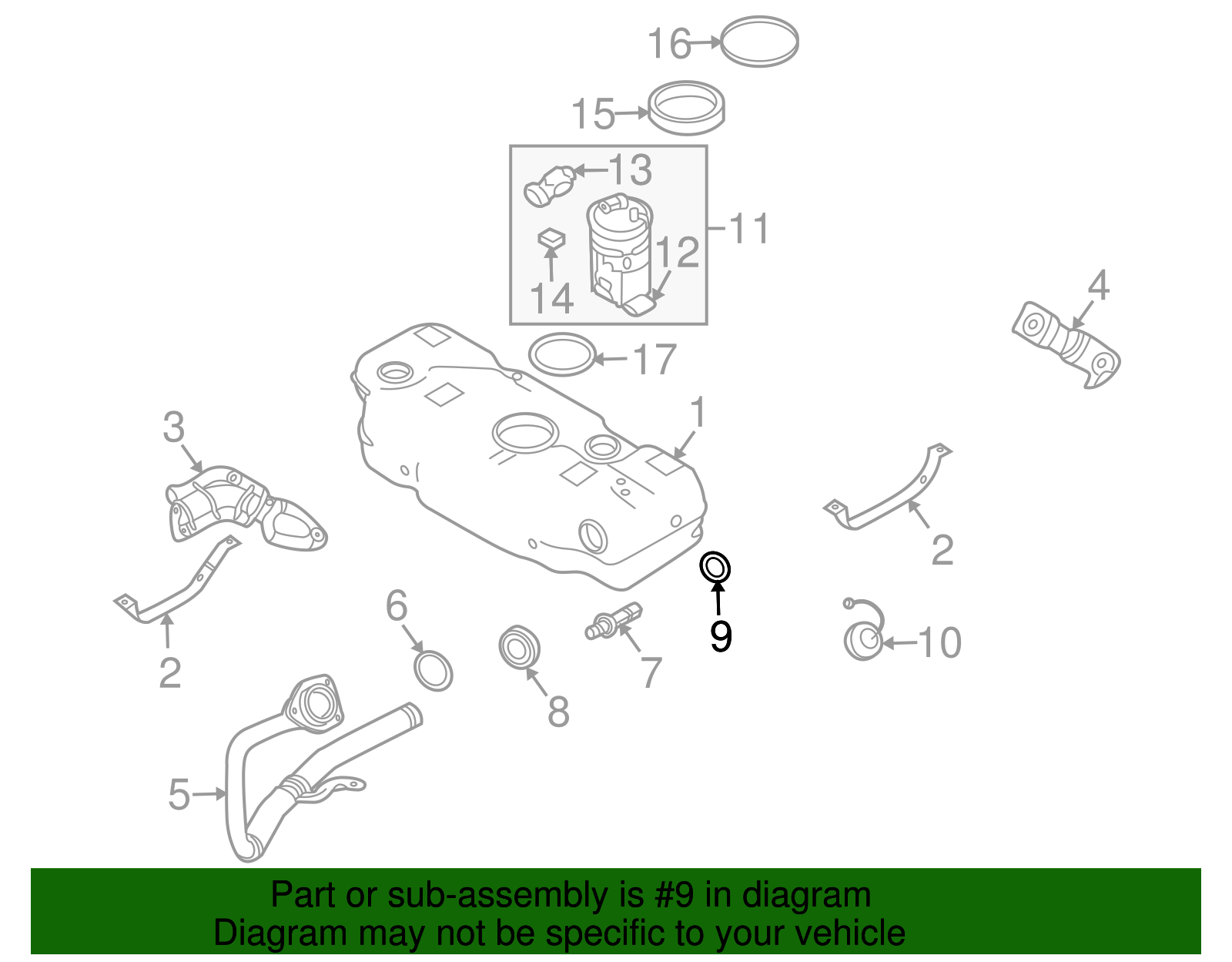Fuel Tank Seal - GM (96554013)