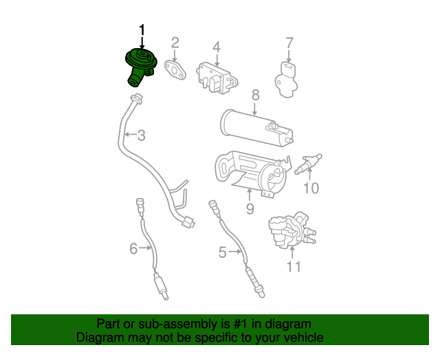 19912003 Ford OEM Egr Valve XF1Z9D475CB Ford Parts Center