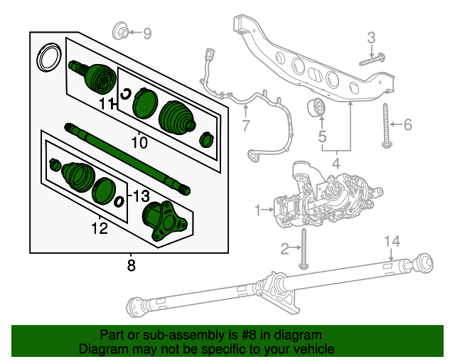 94560855 Rear Axle HalfShaft 20132022 GM Chevrolet Parts Direct