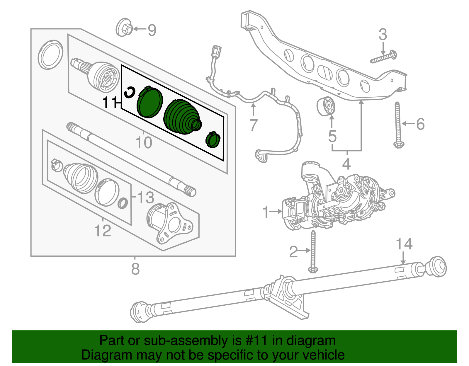 Rear Wheel Half-Shaft Outer Boot with Clamps and Ring - GM (95908464)