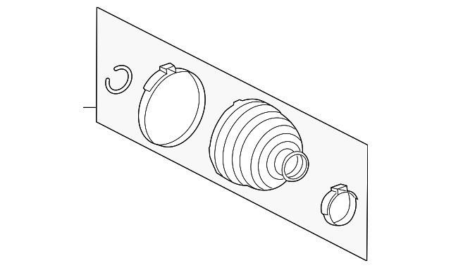 Rear Wheel Half-Shaft Outer Boot with Clamps and Ring - GM (95908464)