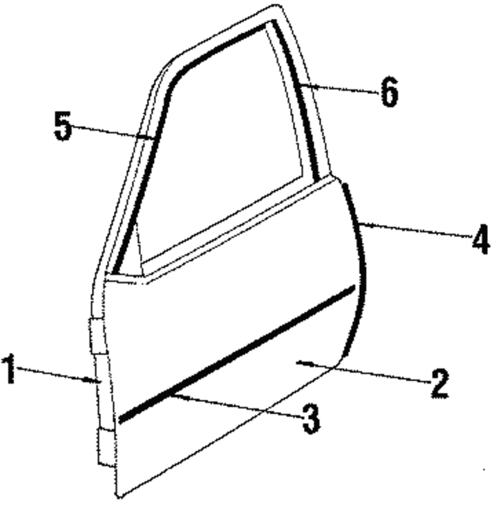 Molding Scp F/D Wdo Frm Rear                 *Black - GM (20360303)