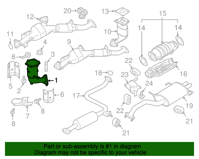 2002-2004 Infiniti I35 Catalytic Converter B08A15Y700 | Infiniti Parts ...