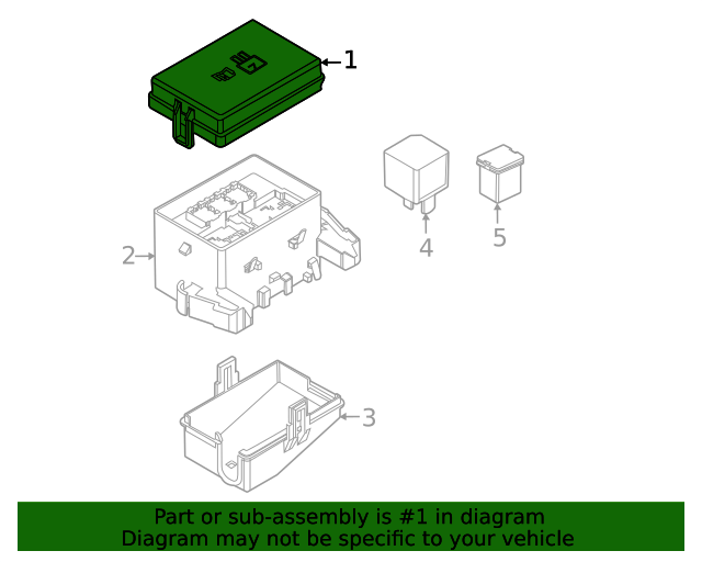 2021 Ford F150 OEM Fuse And Relay Center Cover 5L3Z14A003DA OEM