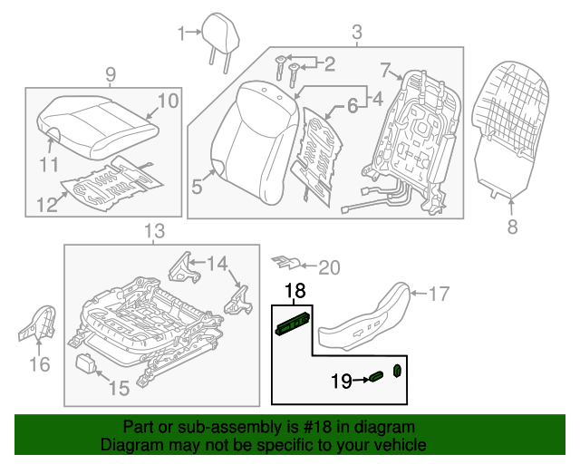 20122017 Hyundai Seat Switch 885403X100RY OEM Parts Online