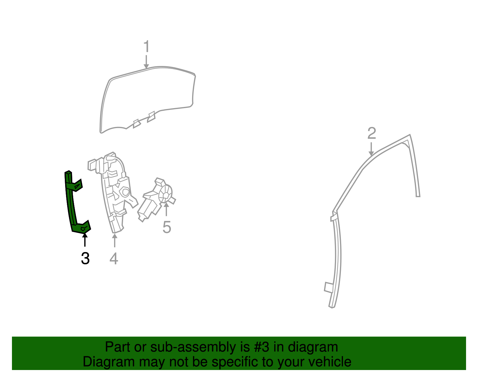 Rear Guide - Buick (25770734)