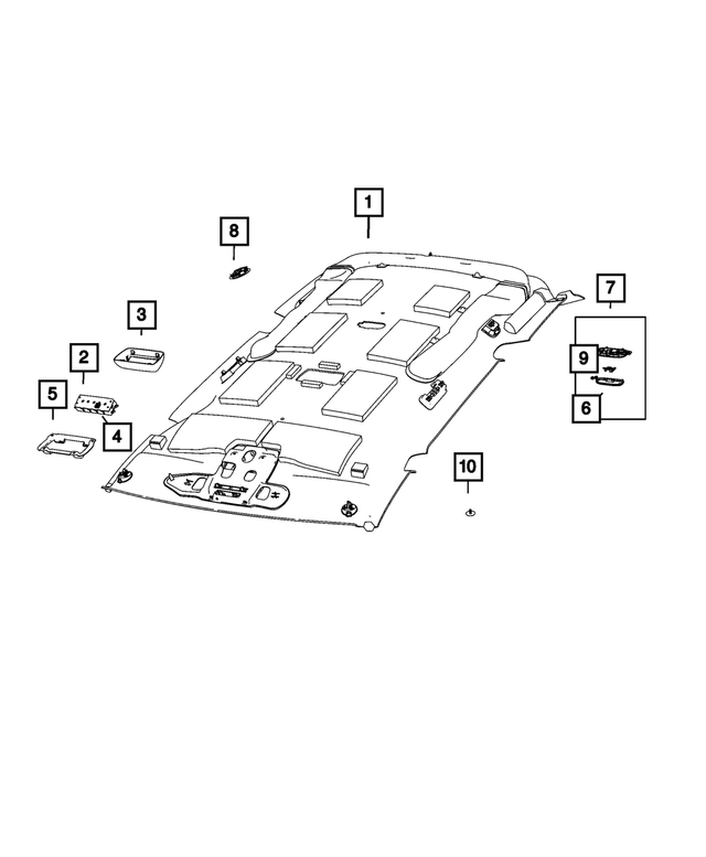 20192020 Dodge Grand Caravan Headliner 6QW23DX9AC My Mopar Parts