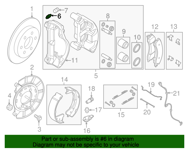 411281PA1A Brake Bleeder Screw 20122017 Nissan Nissan OEM Parts
