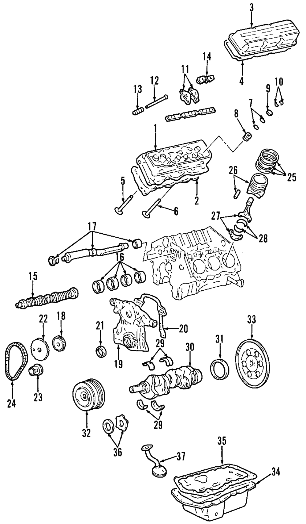 Engine Cylinder Head Gasket Set - GM (89017823)