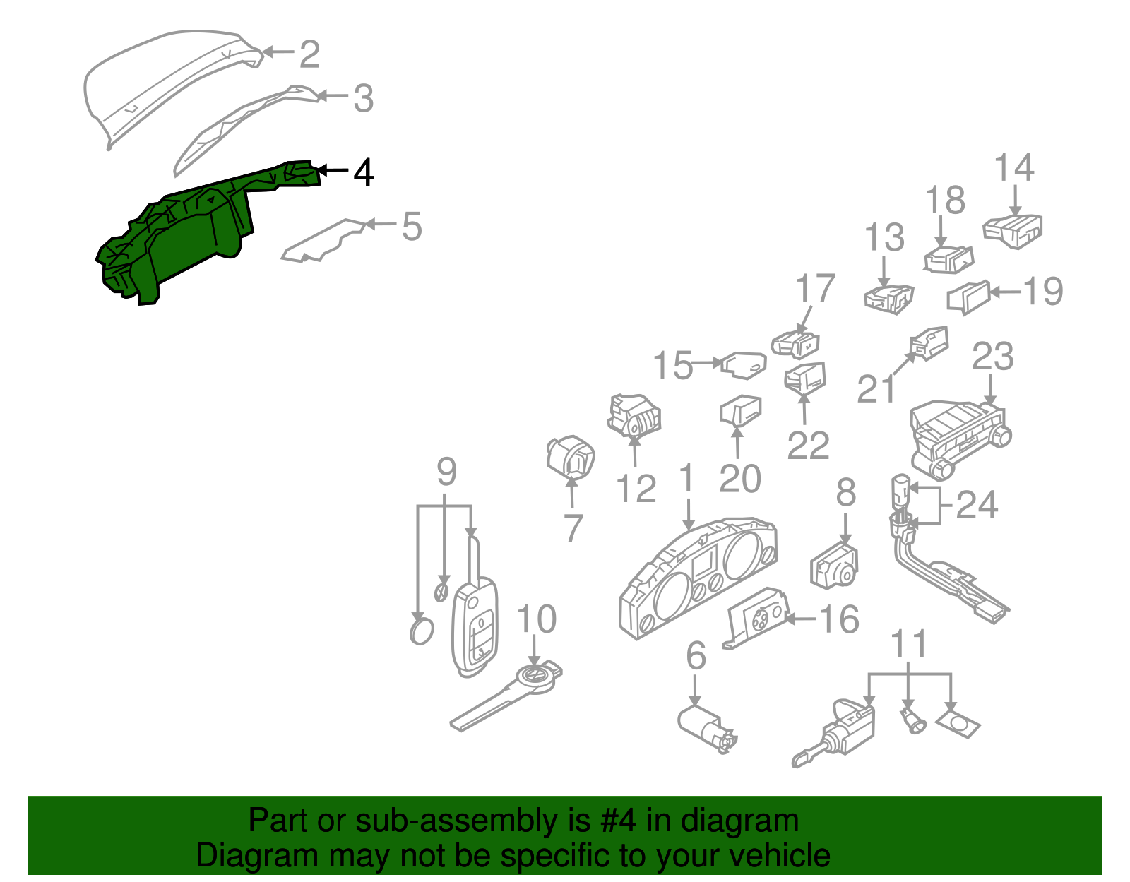 Instrument Cluster Bracket - Volkswagen (7L6-858-435-B)