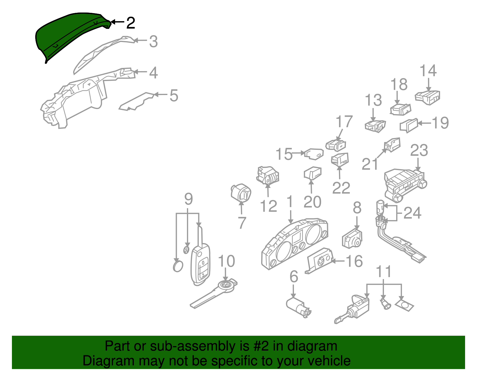 Cluster Cover - Volkswagen (7L6-858-291-D-4H2)