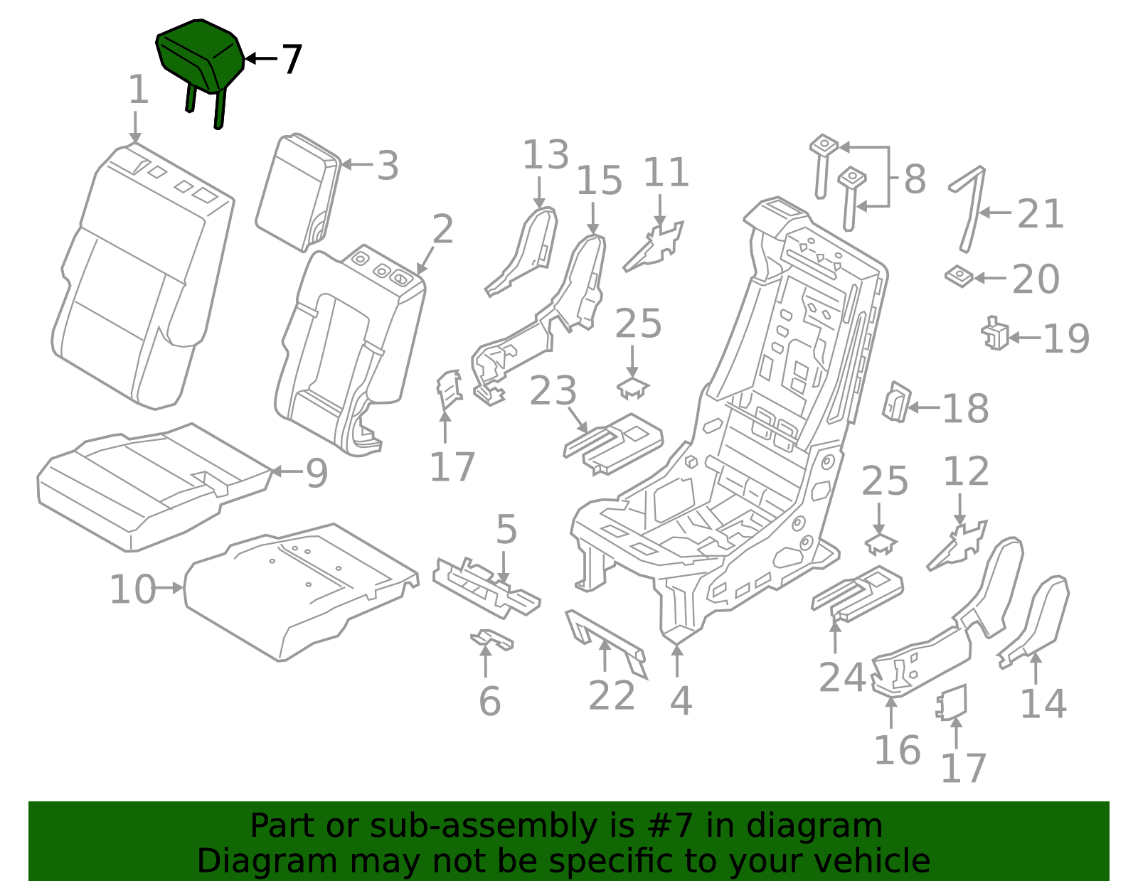 Headrest - Ford (LB5Z-78611A08-ED)