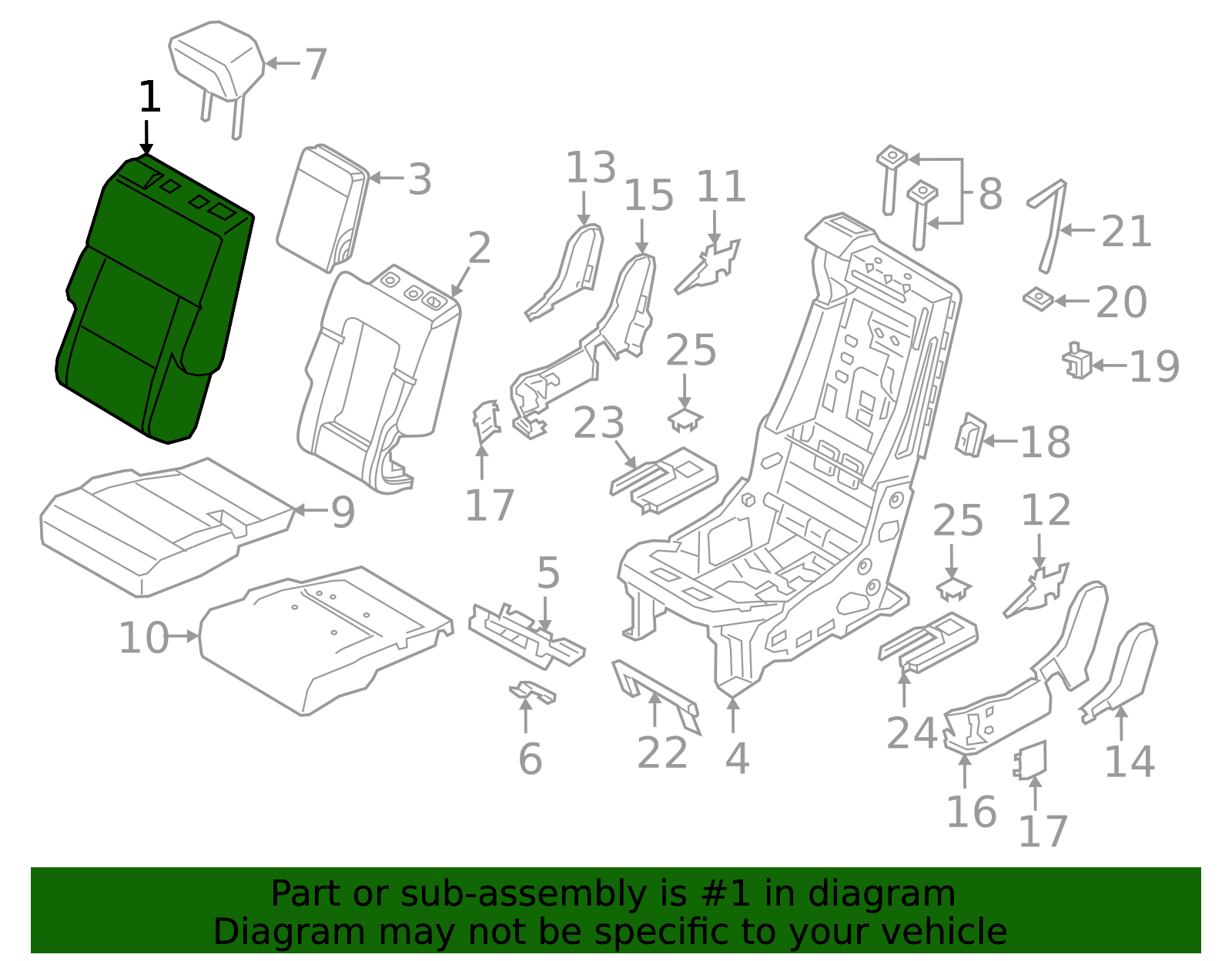 Seat Back Cover - Ford (LB5Z-7866600-TB)