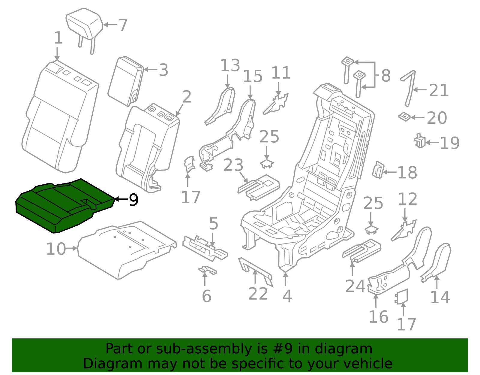 Cushion Cover - Ford (LB5Z-7863804-MC)