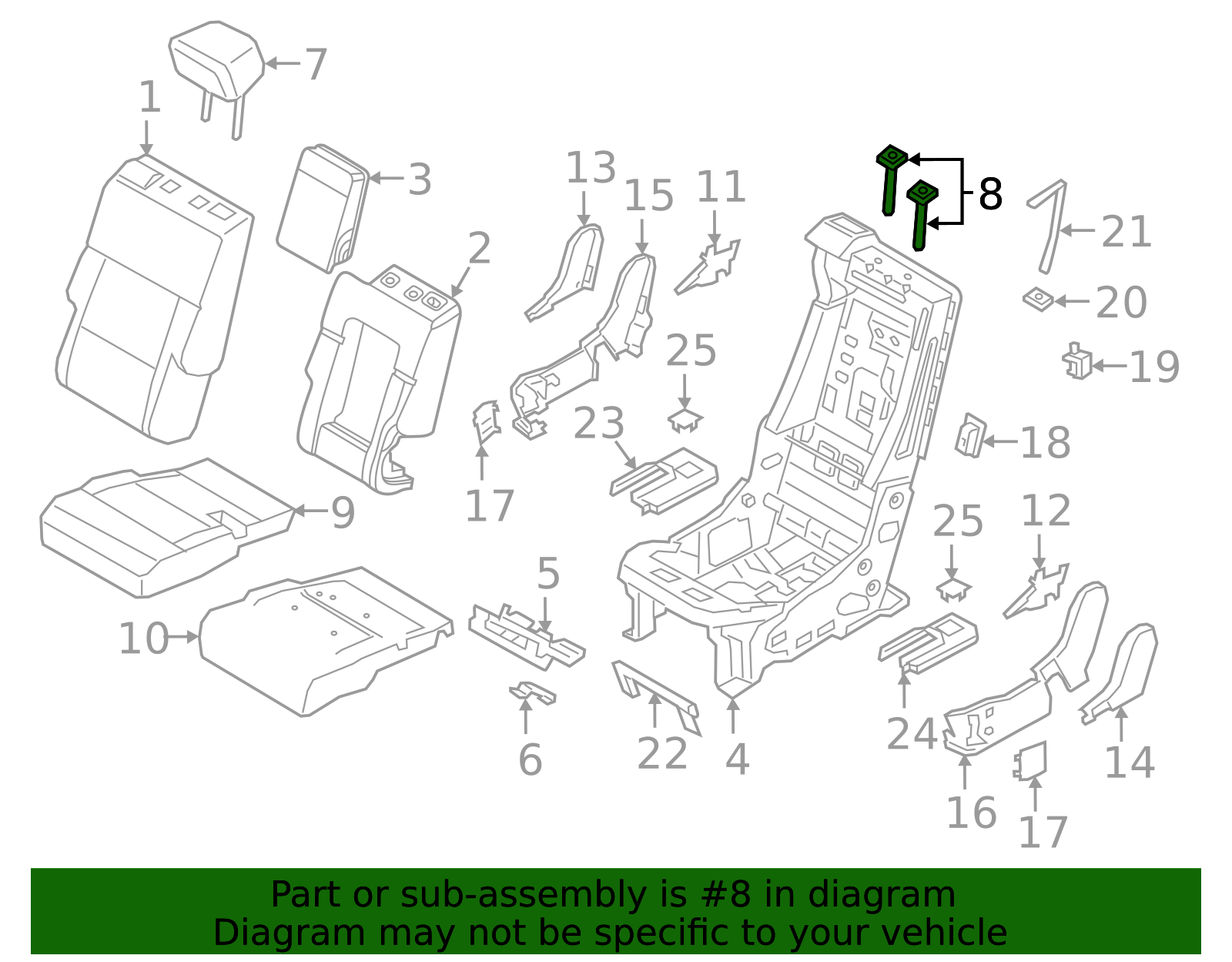 Headrest Guide - Ford (KU5Z-96610A16-CA)