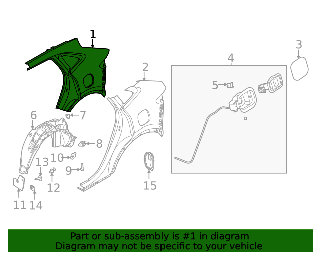 20202021 Ford Escape Quarter Panel Assembly LJ6Z78278A92A