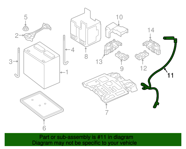19316375 Negative Battery Cable 20152018 Chevrolet City Express