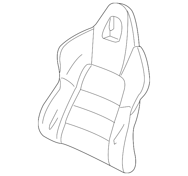 Honda Genuine 82151-SR1-A42ZA Seat Back Side Trim Cover Rear Right