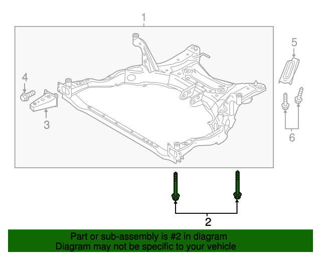 9YA02A244 Engine Cradle Mount Bolt 20162024 Mazda Mazda Swag