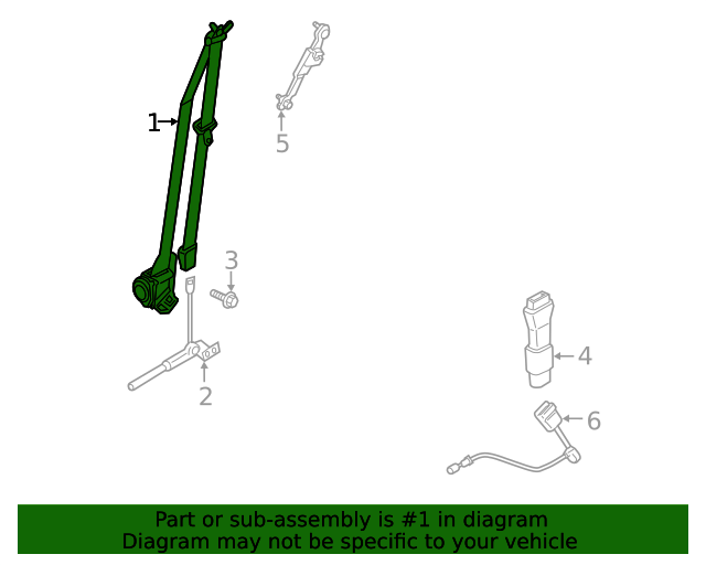20192023 Hyundai Santa Fe Seat Belt Lap And Shoulder Belt 88820S2000