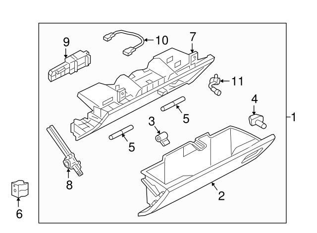 GENUINE LAND ROVER GLOVE BOX LATCH RANGE ROVER SPORT DISCOVERY LR035176